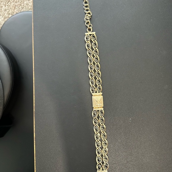 Vintage Gold Filagree chunky choker - Picture 5 of 9